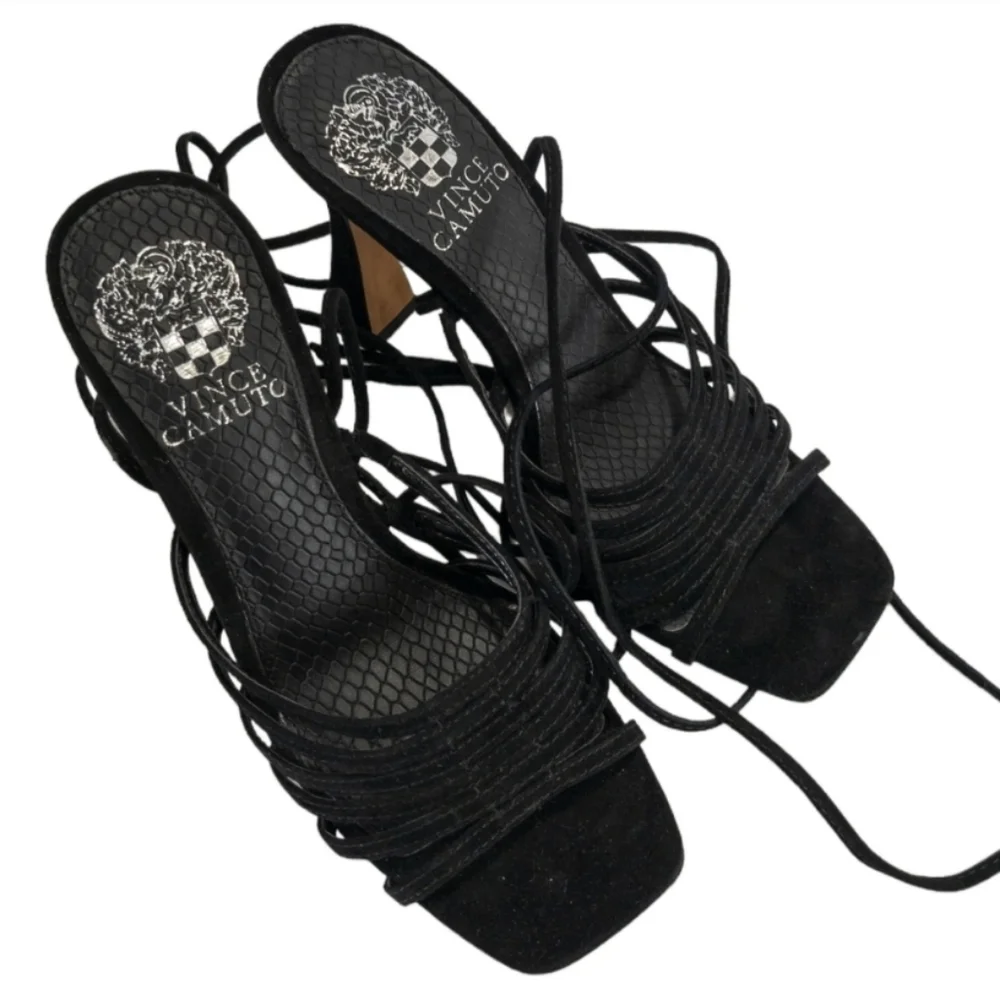 Vince Camuto Roselian Tie Up Sandal Black -5 - Picture 6 of 7